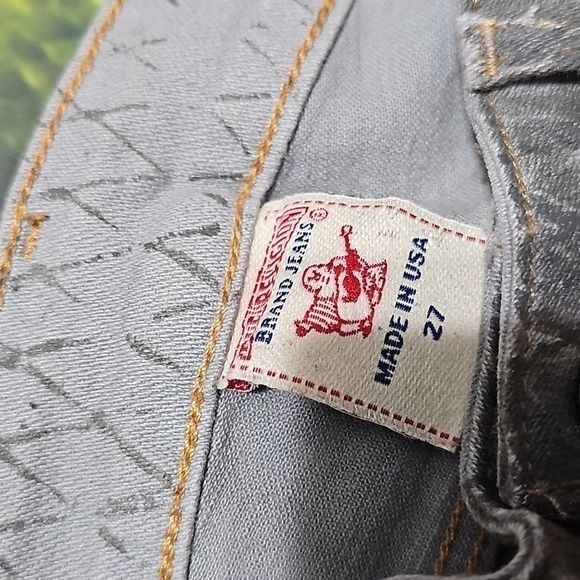 True Religion Gray Skinny Jeans Halle Size 27 - Picture 4 of 7
